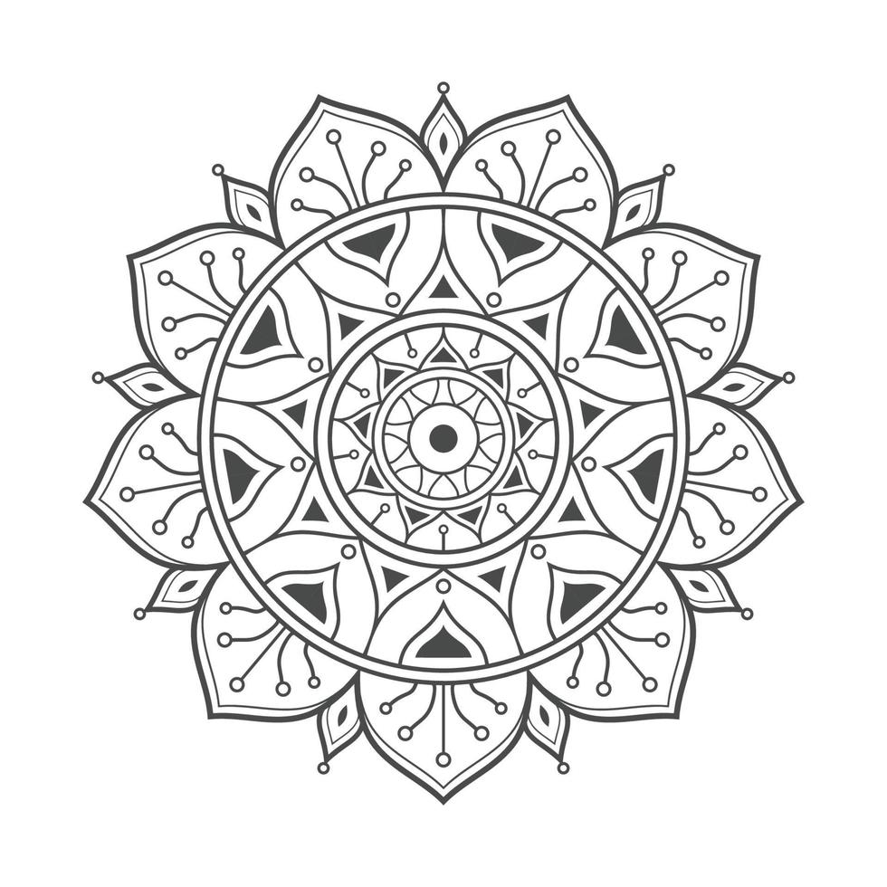 Flower mandala coloring book for kids vector