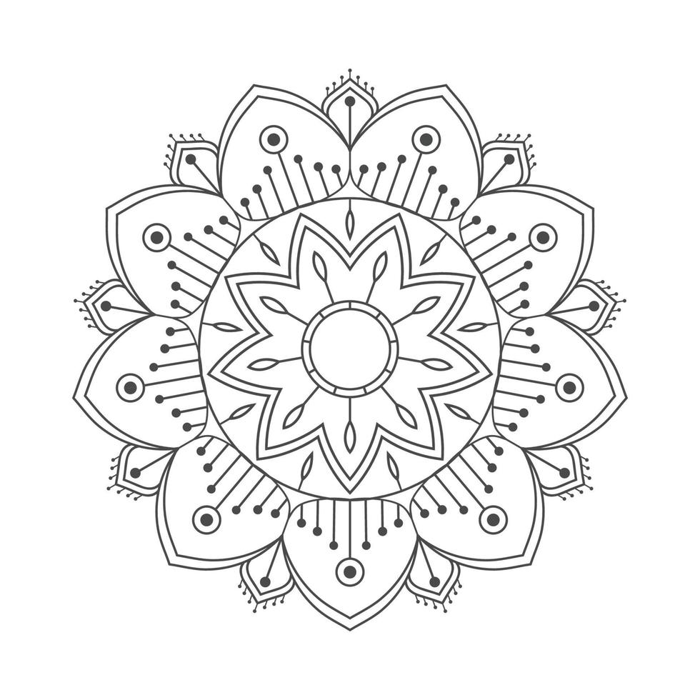 mandala fácil para niños vector