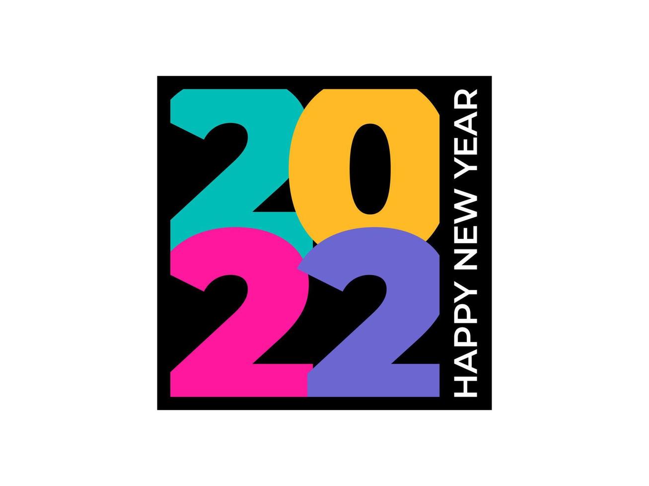 badge 2022 happy new year vector