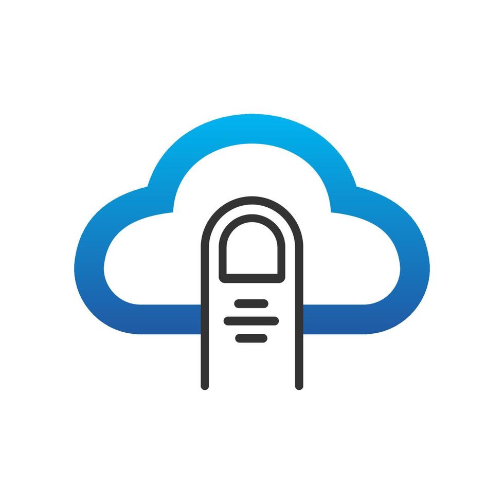 Illustration Vector Graphic of Hit The Cloud. Perfect to use for Technology Company