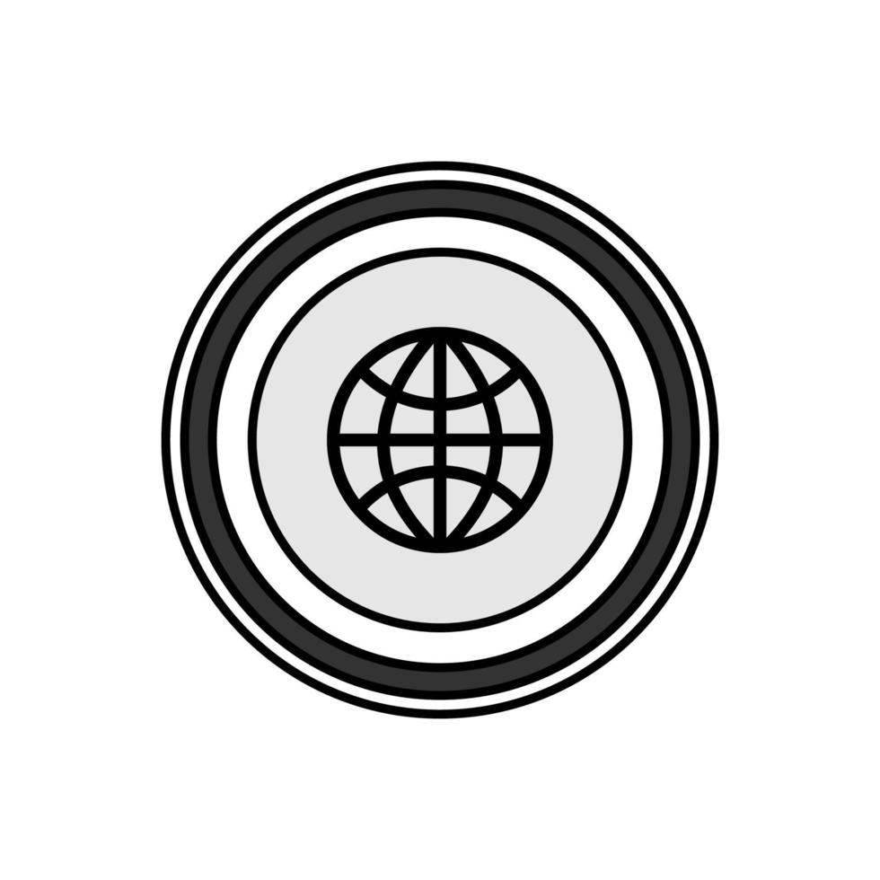 gráfico de vector de ilustración del logotipo de placa mundial. perfecto para usar en empresas de alimentos