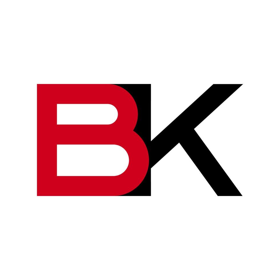 gráfico de vector de ilustración del logotipo de letra bk moderno. perfecto para usar en empresas de tecnología