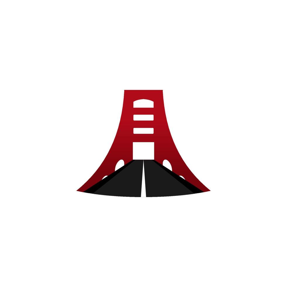 Illustration Vector Graphic of Red Bridge Logo. Perfect to use for Real Estate Company