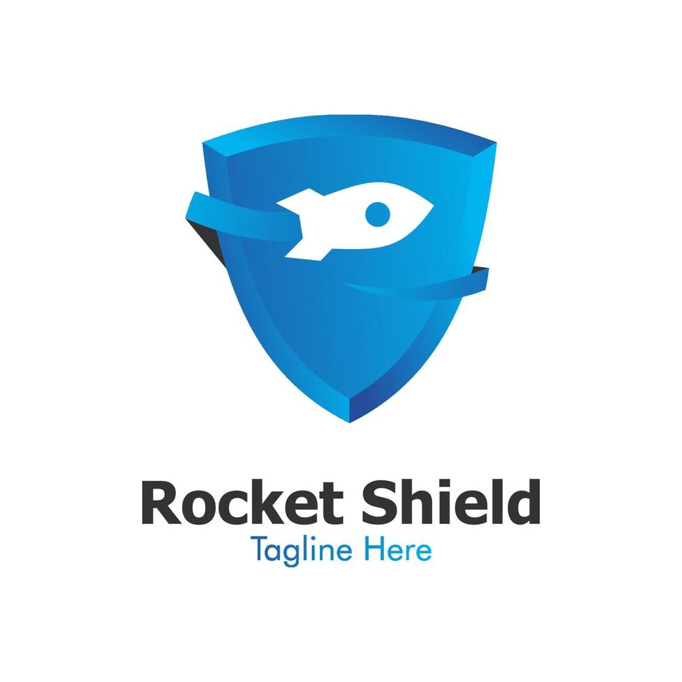 Illustration Vector Graphic of Rocket Shield Logo. Perfect to use for Technology Company