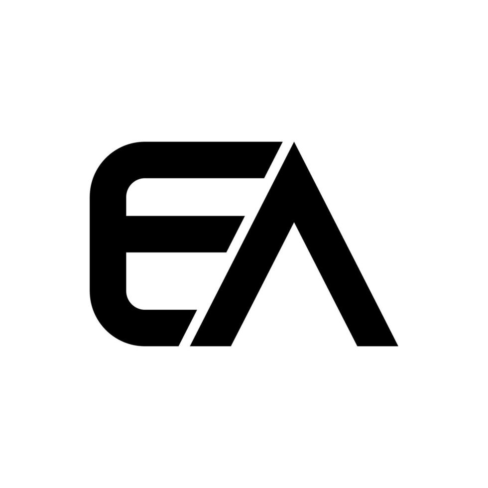 gráfico de vector de ilustración del logotipo de letra EA moderno. perfecto para usar en empresas de tecnología