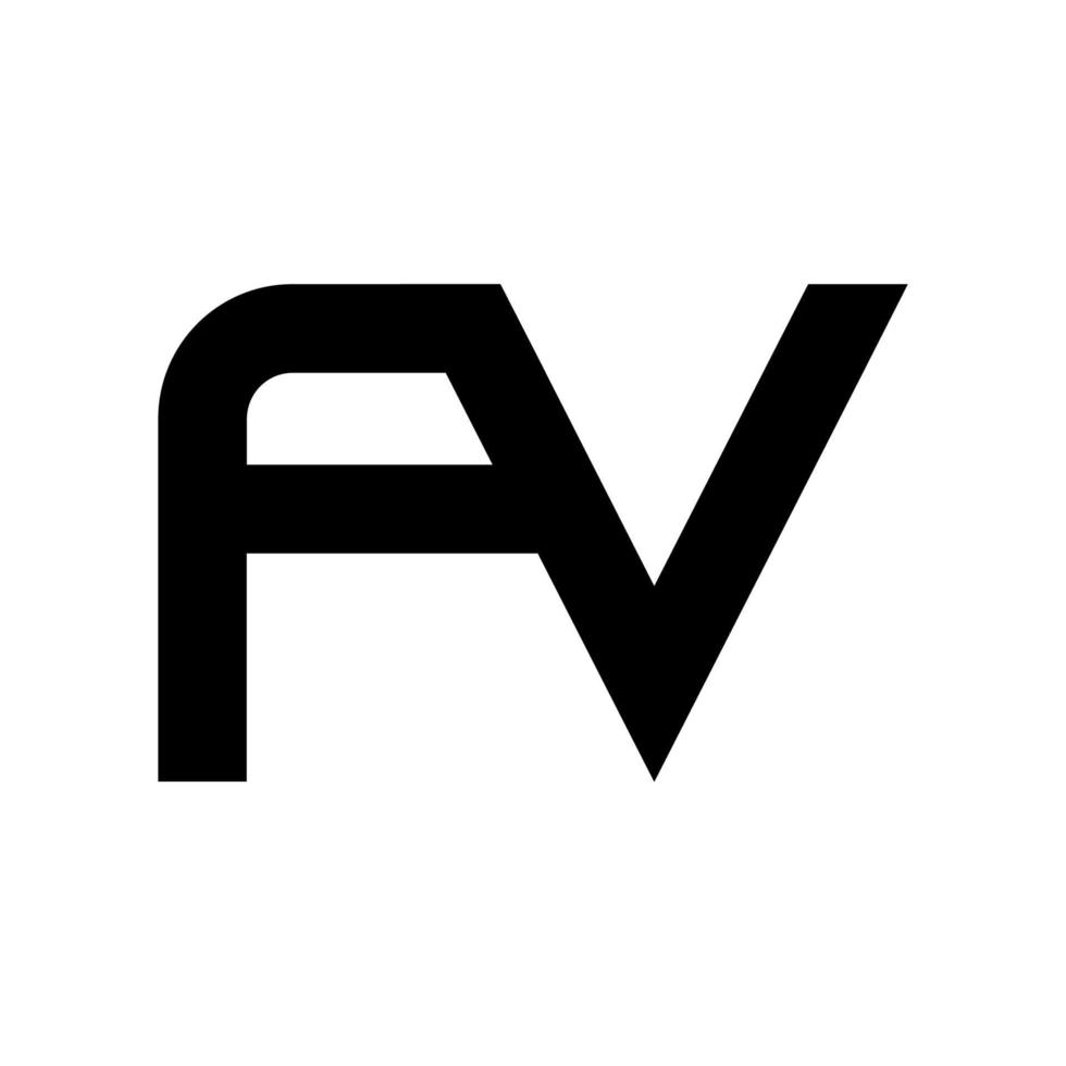 gráfico de vector de ilustración del logotipo de letra fv moderno. perfecto para usar en empresas de tecnología