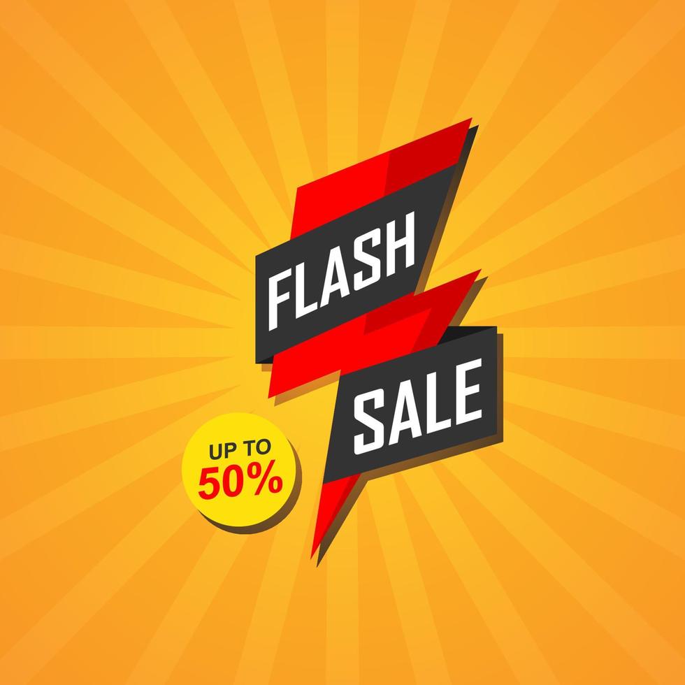 gráfico de vector de ilustración de banner de venta flash. perfecto para usar en promoción de ventas