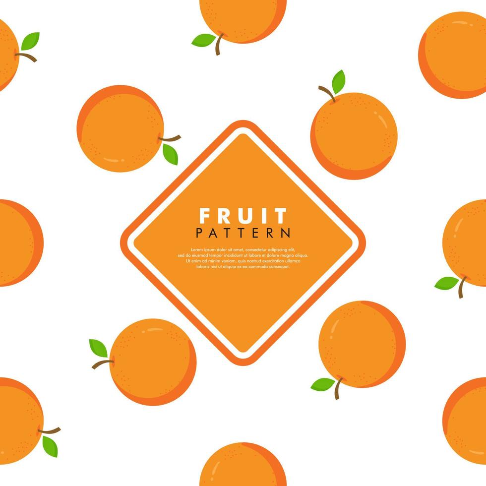 Minimal Creative Orange Fruit Background. Modern Horizontal Composition. vector