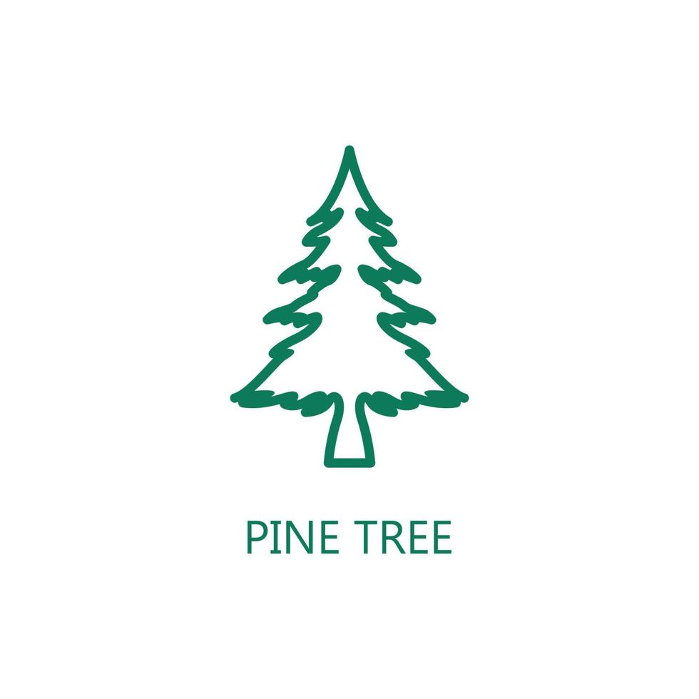 icono de pino. icono de árbol de pino moderno vector plano sobre fondo blanco, ilustración vectorial se puede utilizar para web y móvil