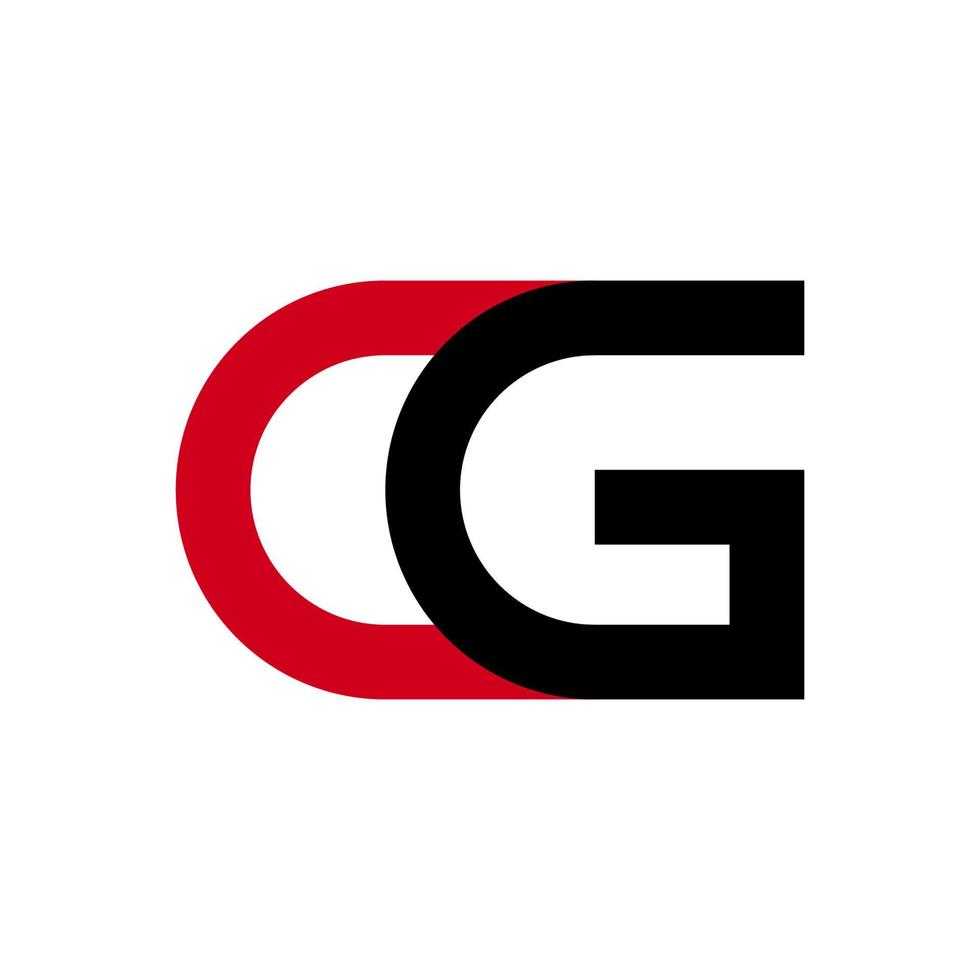 gráfico de vector de ilustración del logotipo de letra cg moderno. perfecto para usar en empresas de tecnología