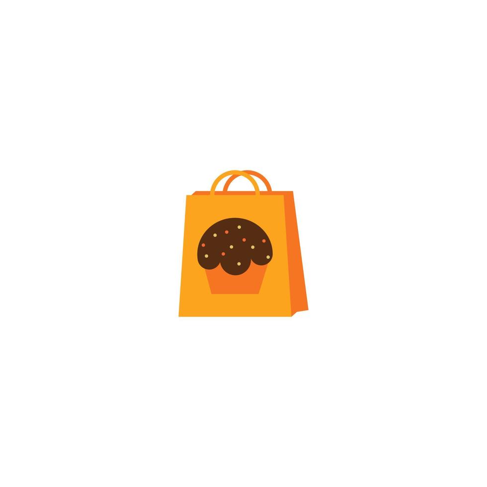 gráfico de vector de ilustración de la bolsa de la torta. perfecto para usar en panadería