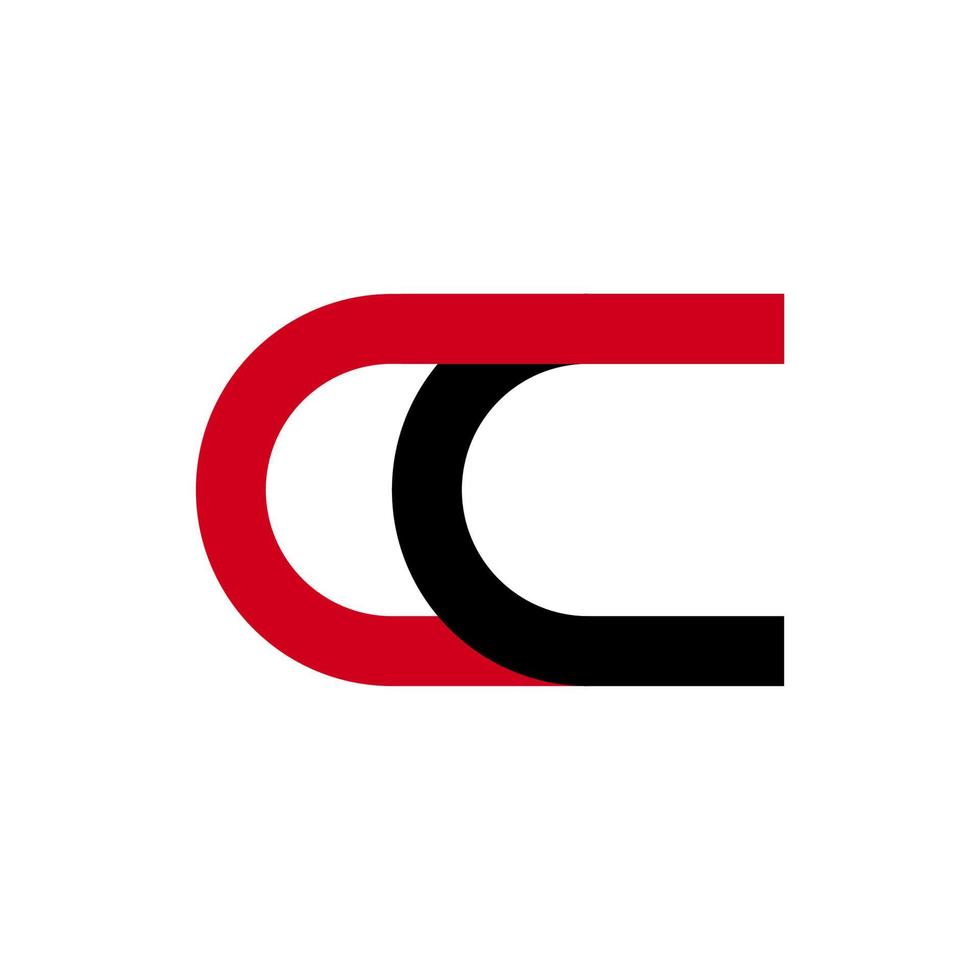 gráfico de vector de ilustración del logotipo de letra cc moderno. perfecto para usar en empresas de tecnología