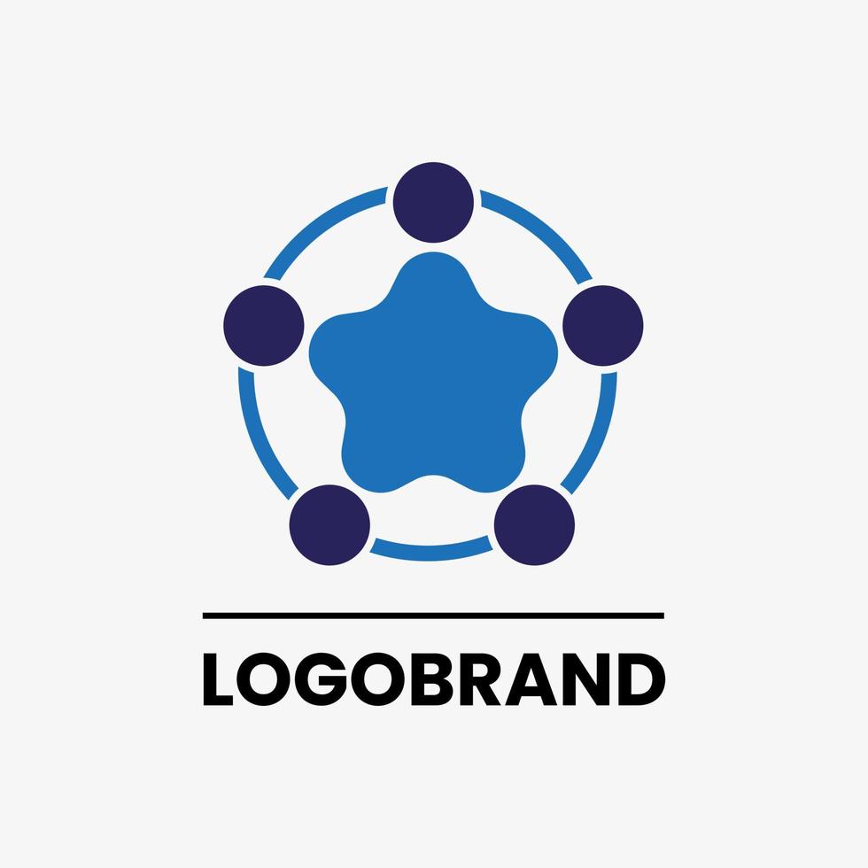 plantilla de diseño de logotipo estrella abstracta vector