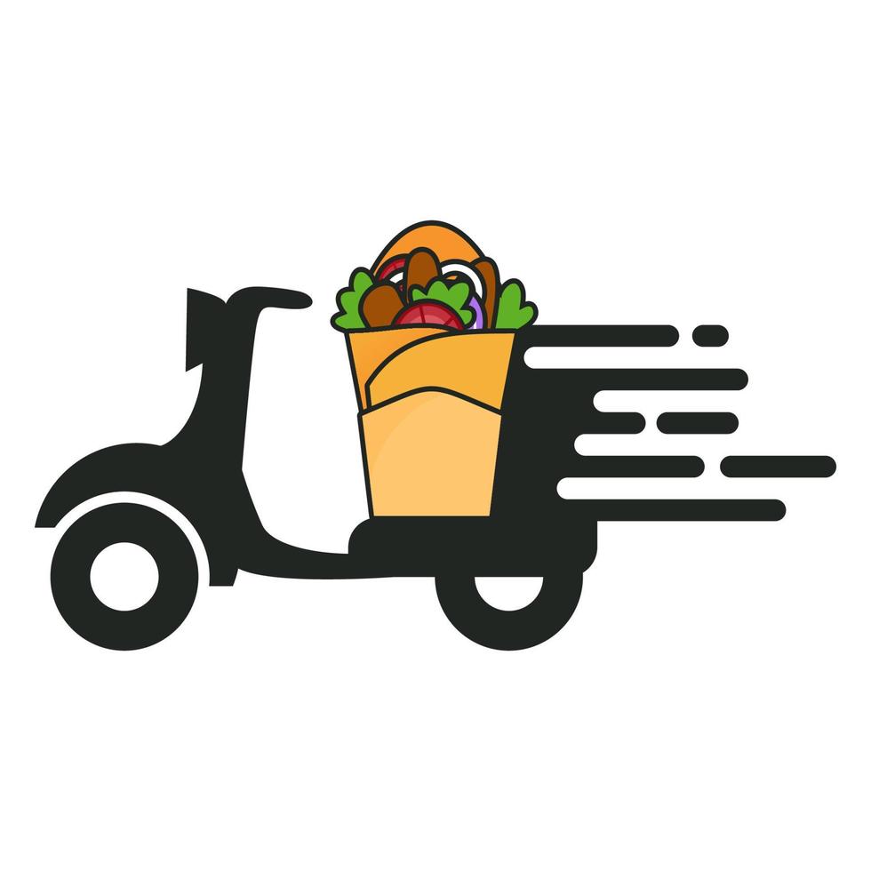 logotipo de kebab moderno vector