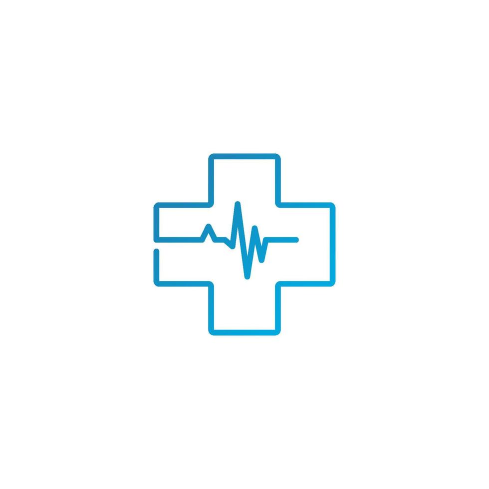 gráfico de vector de ilustración del logotipo de pulso cruzado. perfecto para usar con logotipo médico