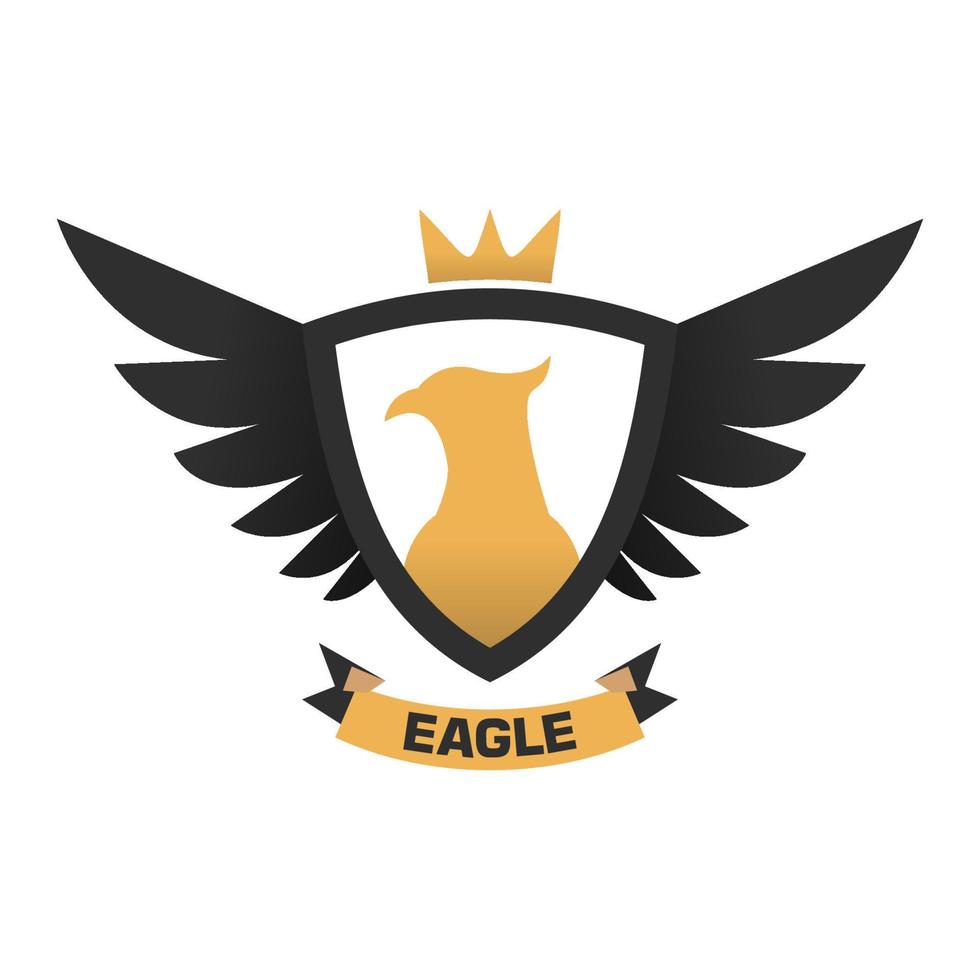 gráfico de vector de ilustración del logotipo del emblema del águila. perfecto para usar en empresas de tecnología