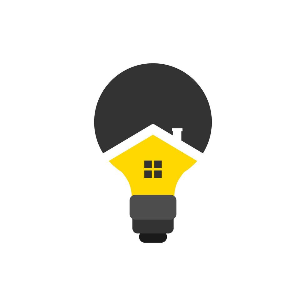 Illustration Vector Graphic of Modern House Bulb Logo. Perfect to use for Technology Company