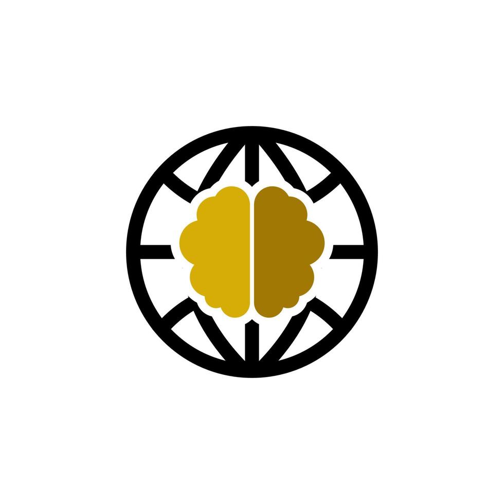 Illustration Vector Graphic of World Brain. Perfect to use for Technology Company