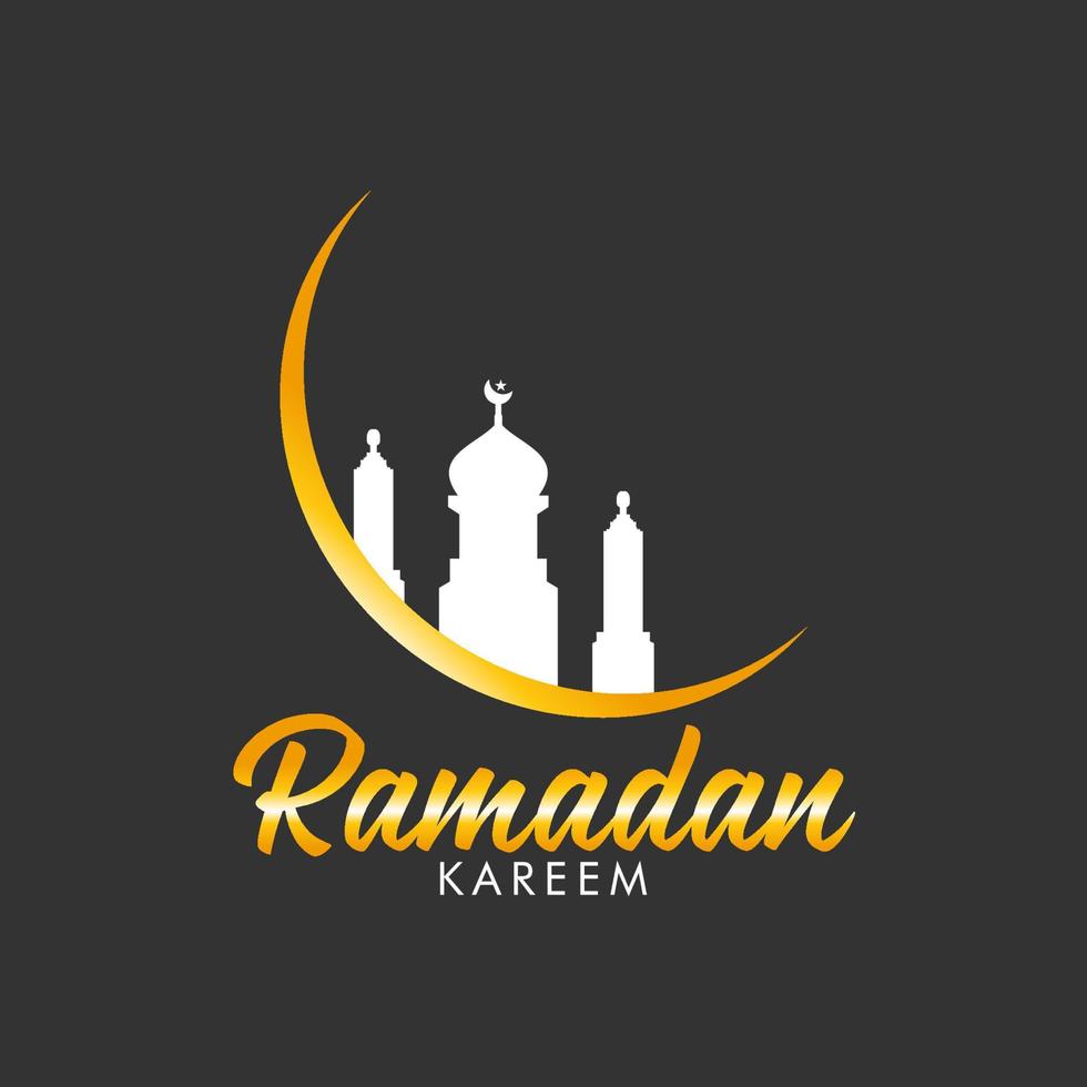 logotipo de ramadan kareem vector