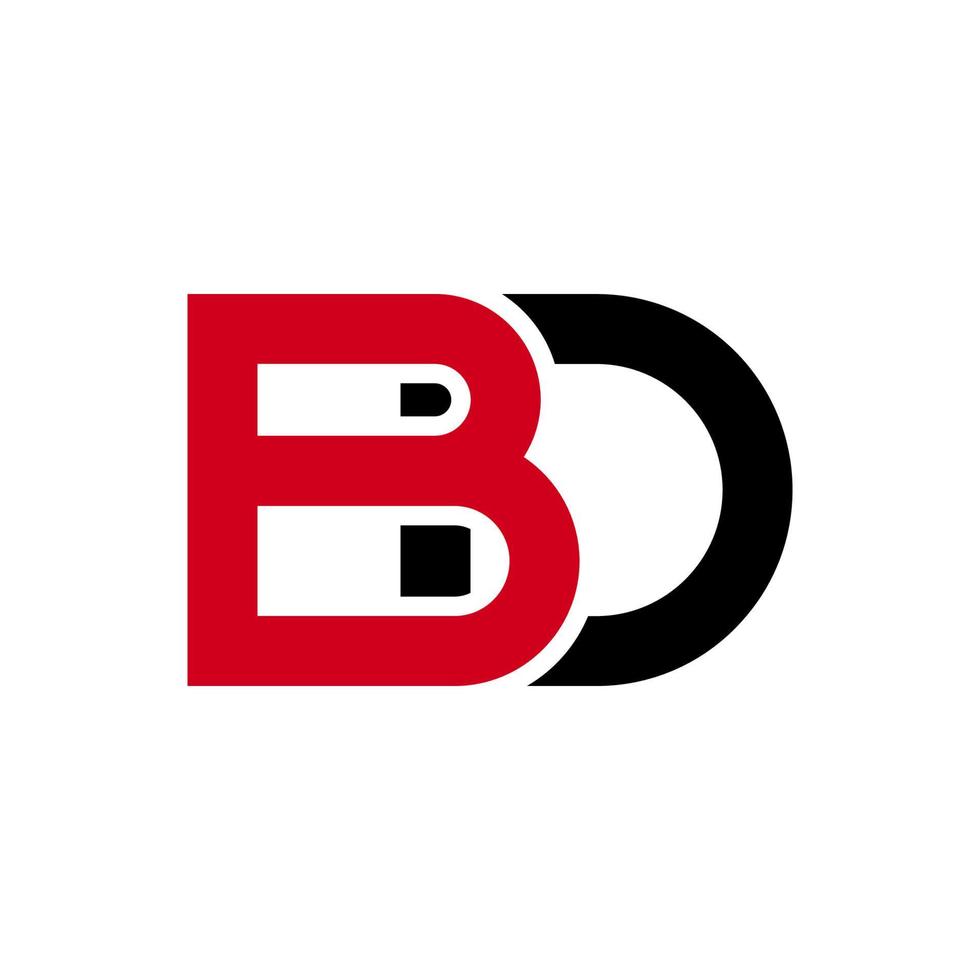 gráfico de vector de ilustración del logotipo de letra bd moderno. perfecto para usar en empresas de tecnología