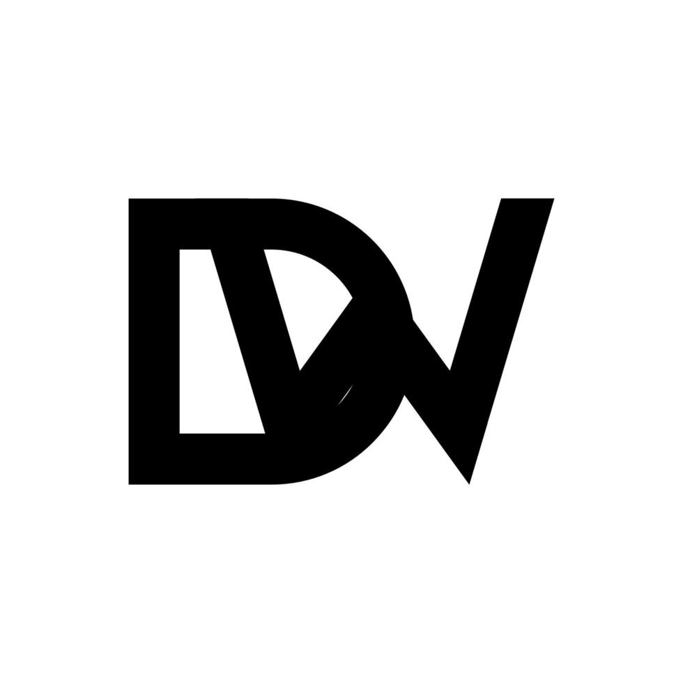 gráfico de vector de ilustración del logotipo de letra dw moderno. perfecto para usar en empresas de tecnología
