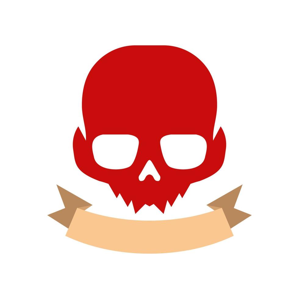 gráfico de vector de ilustración del logo de calavera. perfecto para usar en empresas de tecnología