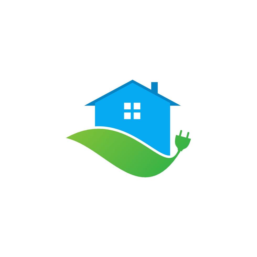 gráfico de vector de ilustración del logotipo de la casa ecológica. perfecto para usar en compañía de la naturaleza