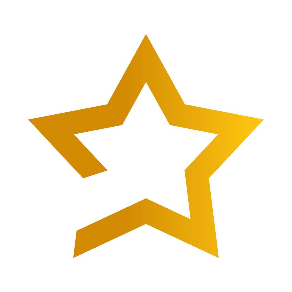 gráfico de vector de ilustración del logotipo de la estrella dorada. perfecto para usar en empresas de tecnología
