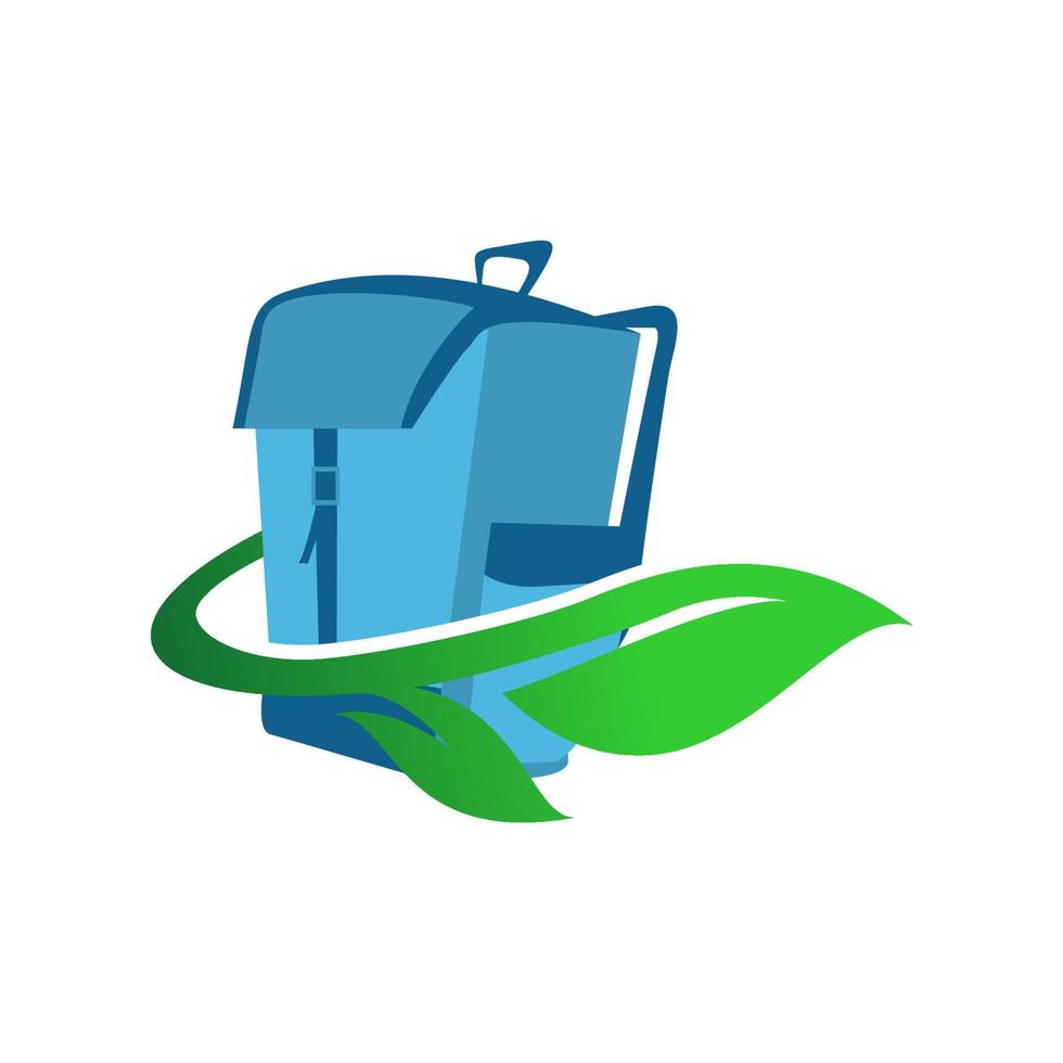 Illustration Vector Graphic of Nature Backpack Logo. Perfect to use for Technology Company