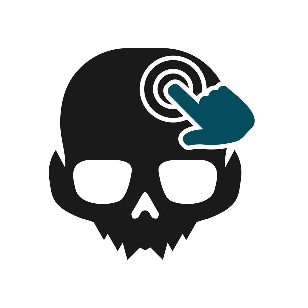 gráfico de vector de ilustración del logo del juego de calavera. perfecto para usar en empresas de tecnología