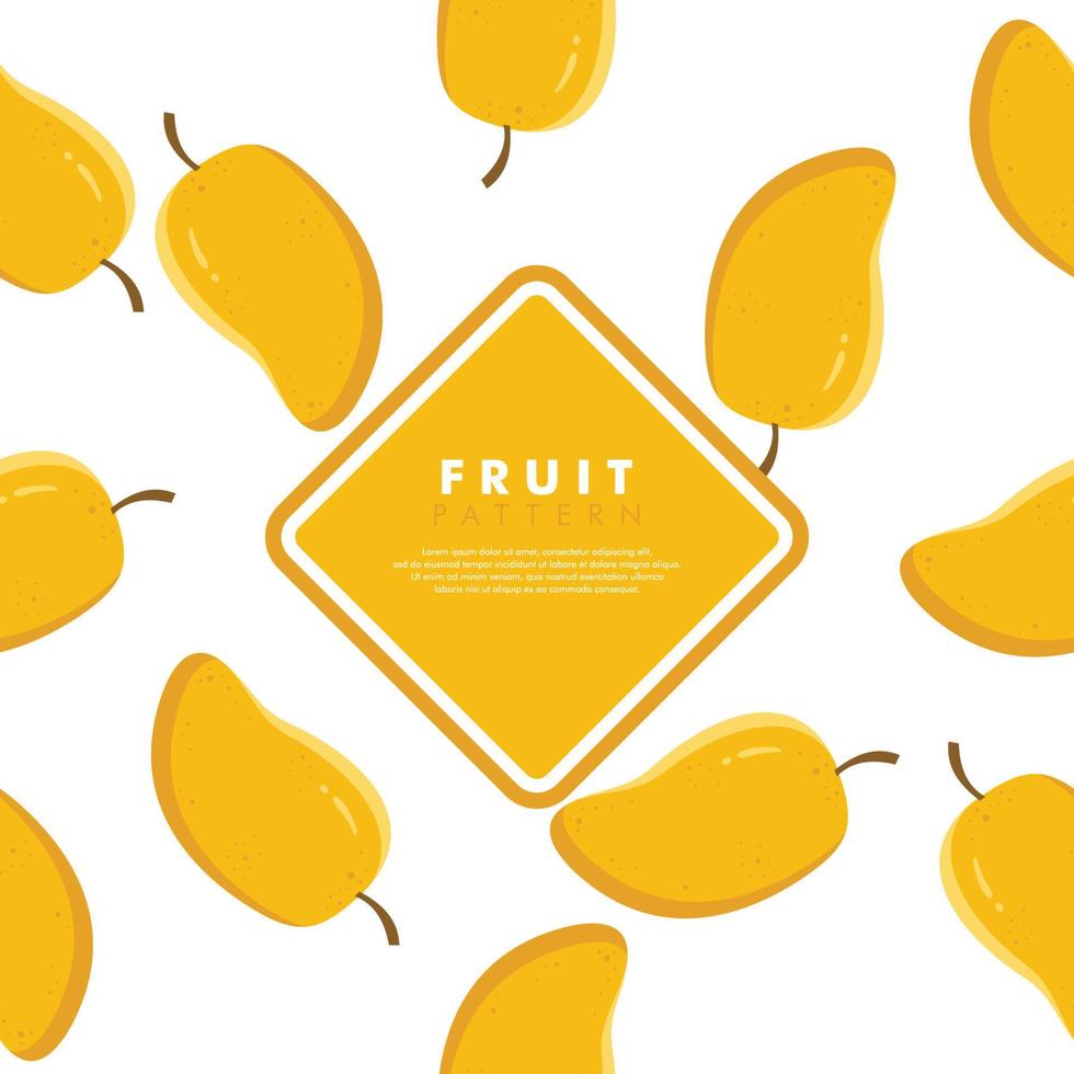 Fondo de fruta de mango creativo mínimo. composición horizontal moderna. vector