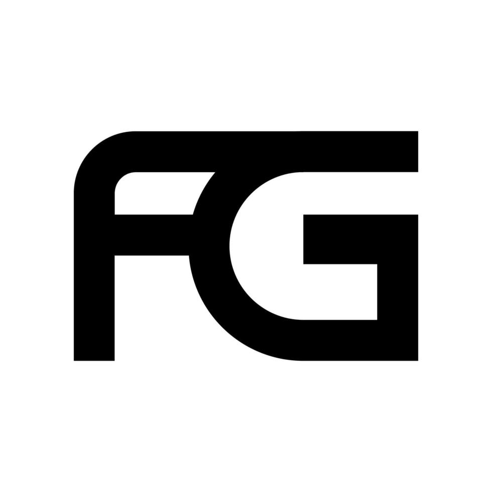 gráfico de vector de ilustración del logotipo de letra fg moderno. perfecto para usar en empresas de tecnología