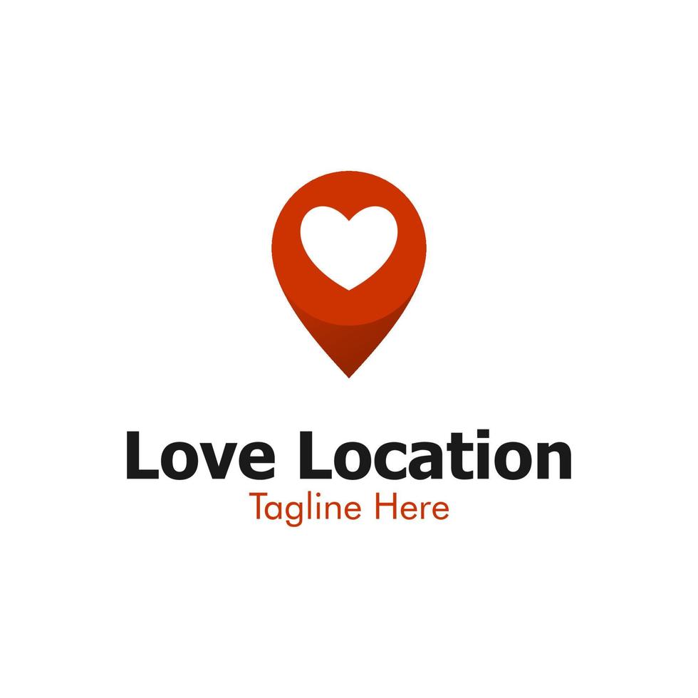 Illustration Vector Graphic of Love Location Logo. Perfect to use for Technology Company