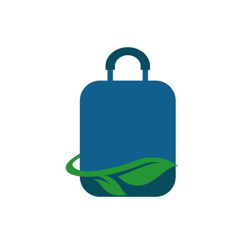 Illustration Vector Graphic of ECO Suitcase Logo. Perfect to use for Technology Company