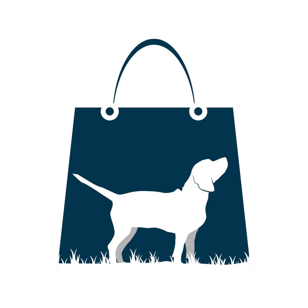 gráfico vectorial de ilustración del logotipo de la tienda de perros beagle. perfecto para usar en empresas de tecnología vector