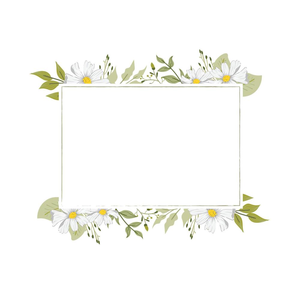 white flower beautiful frame 4795904 Vector Art at Vecteezy