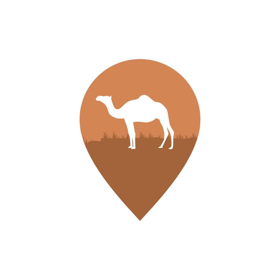 gráfico de vector de ilustración del logotipo de camel point. perfecto para usar en empresas de tecnología