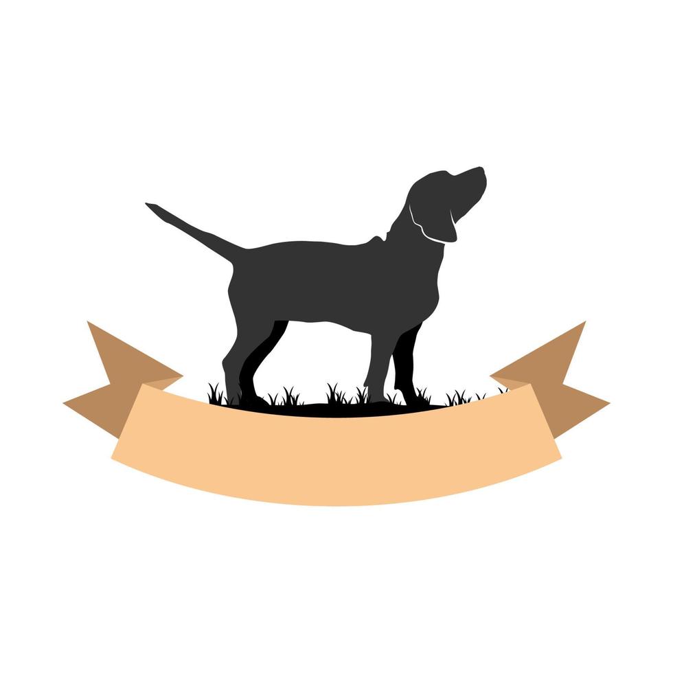 gráfico de vector de ilustración del logotipo del perro beagle. perfecto para usar en empresas de tecnología