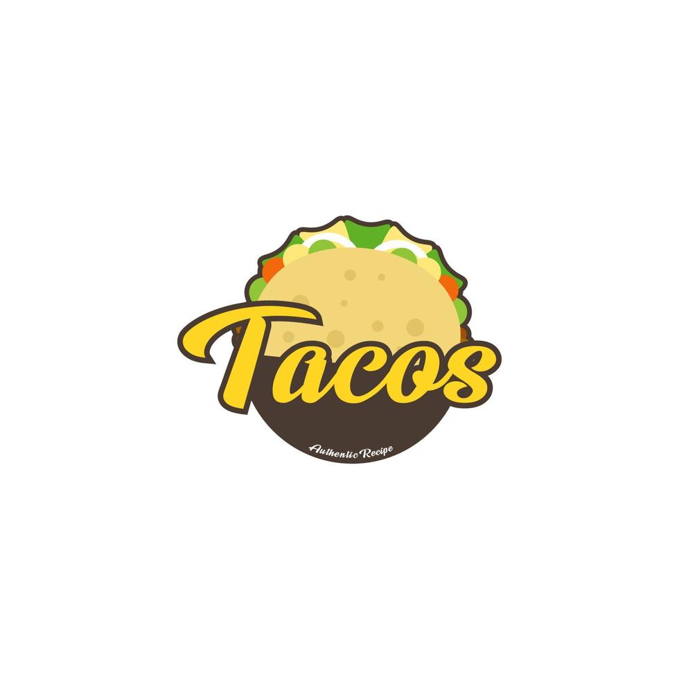 logotipo de taco moderno vector