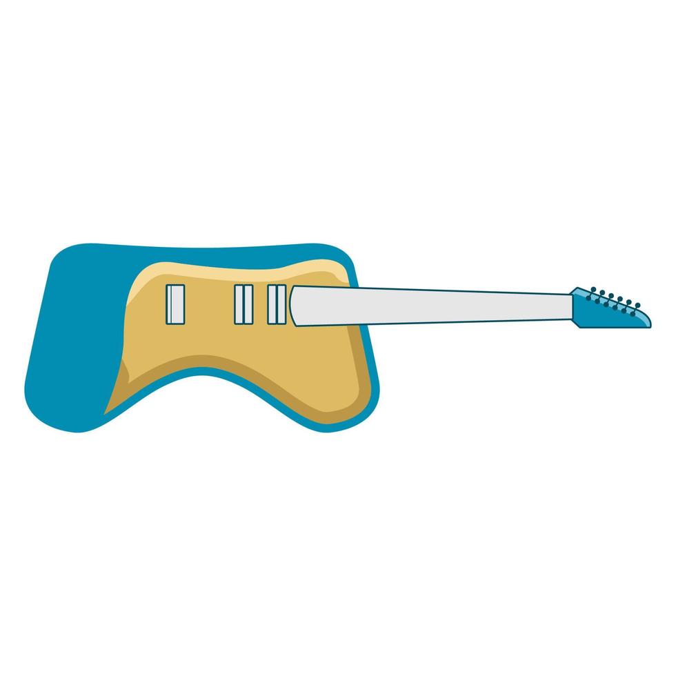 Ilustración vectorial gráfico del logotipo de la guitarra de la almohadilla de juego. perfecto para usar en compañía de música vector