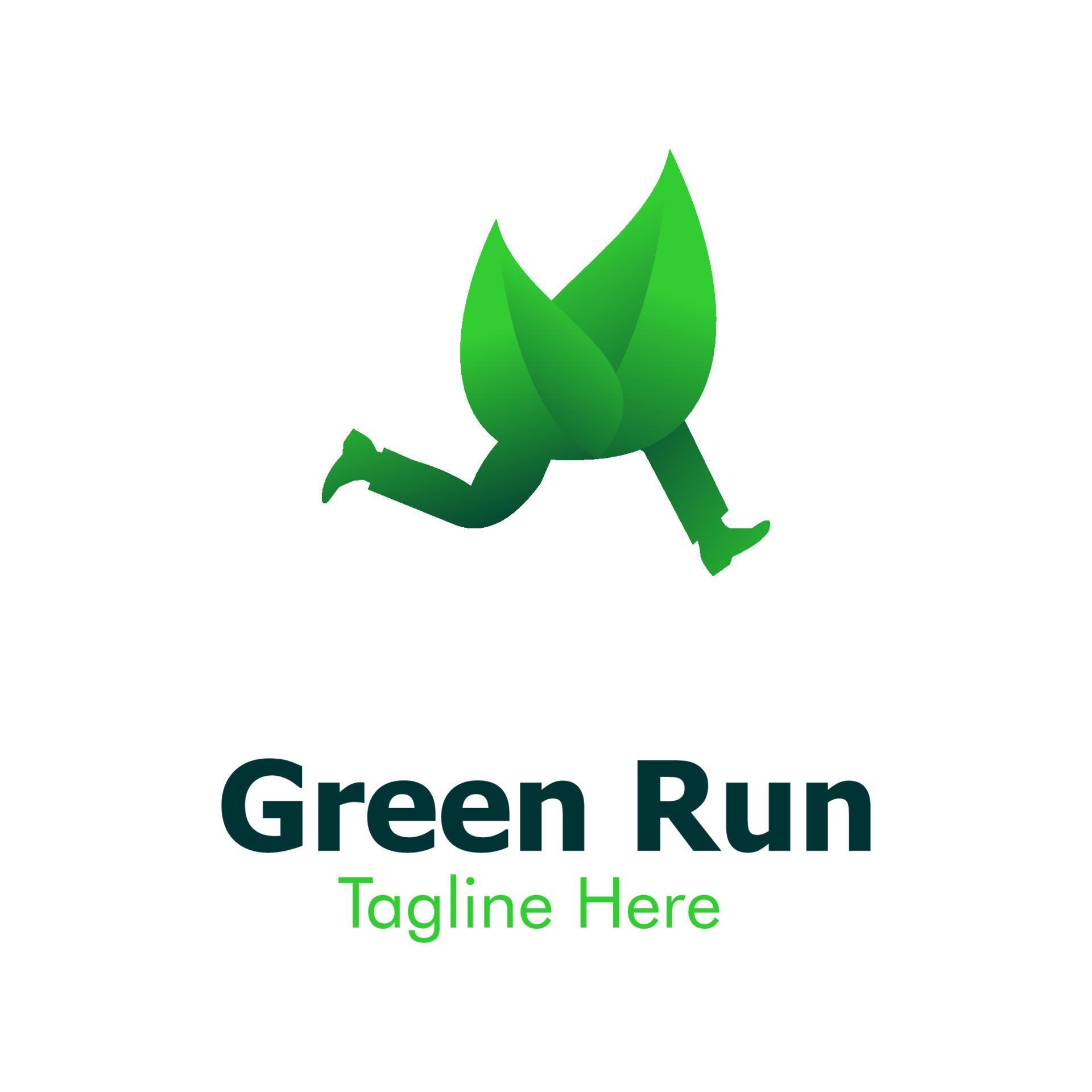 Illustration Vector Graphic of Green Run Logo. Perfect to use for