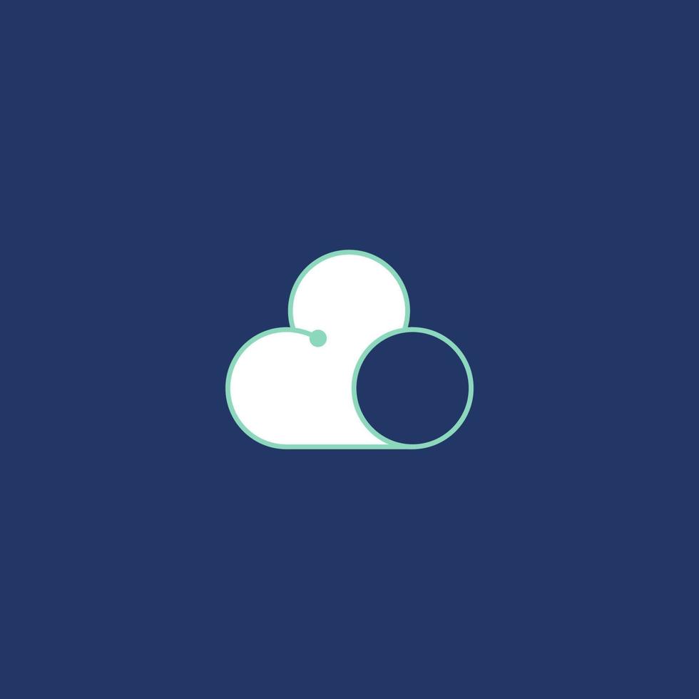 Illustration Vector Graphic of Circle Cloud Logo. Perfect to use for Technology Company