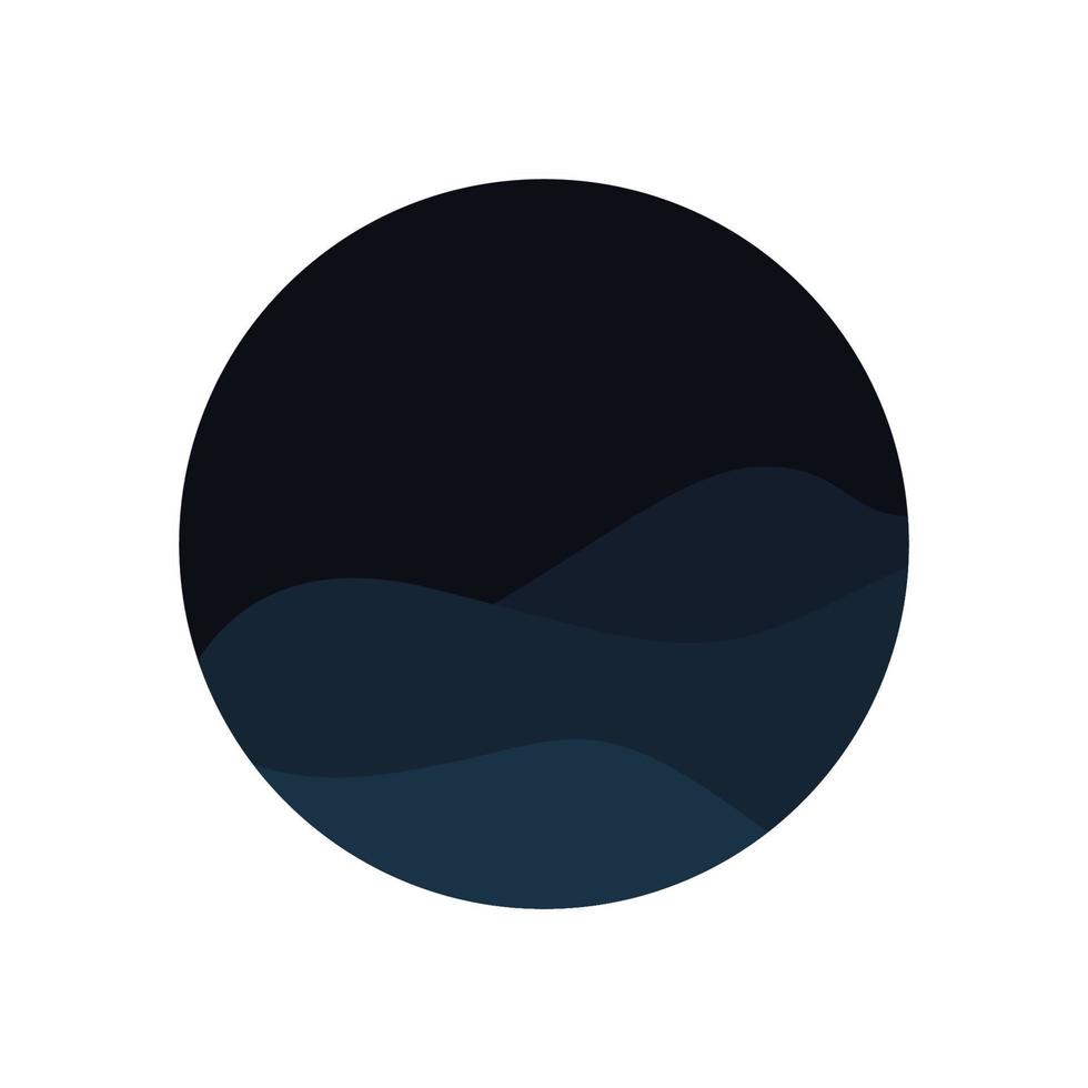 Flat Logo of Sea Waves vector