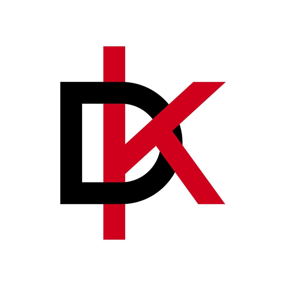 Illustration Vector Graphic of Modern DK Letter Logo. Perfect to use for Technology Company