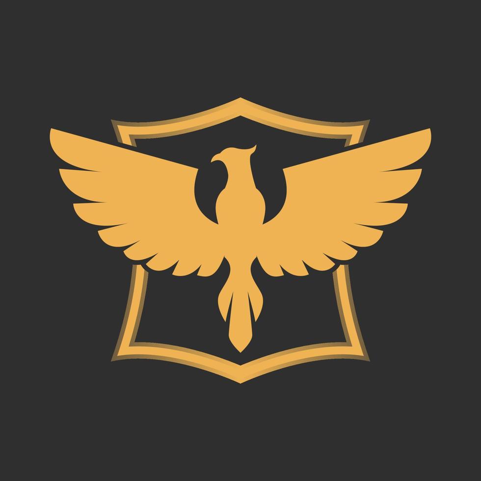 gráfico de vector de ilustración del logotipo del emblema del águila. perfecto para usar en empresas de tecnología