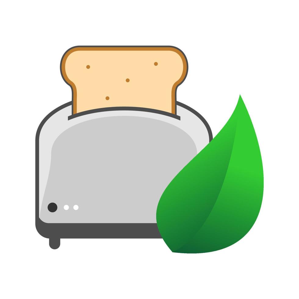 Illustration Vector Graphic of ECO Toaster Logo. Perfect to use for Technology Company