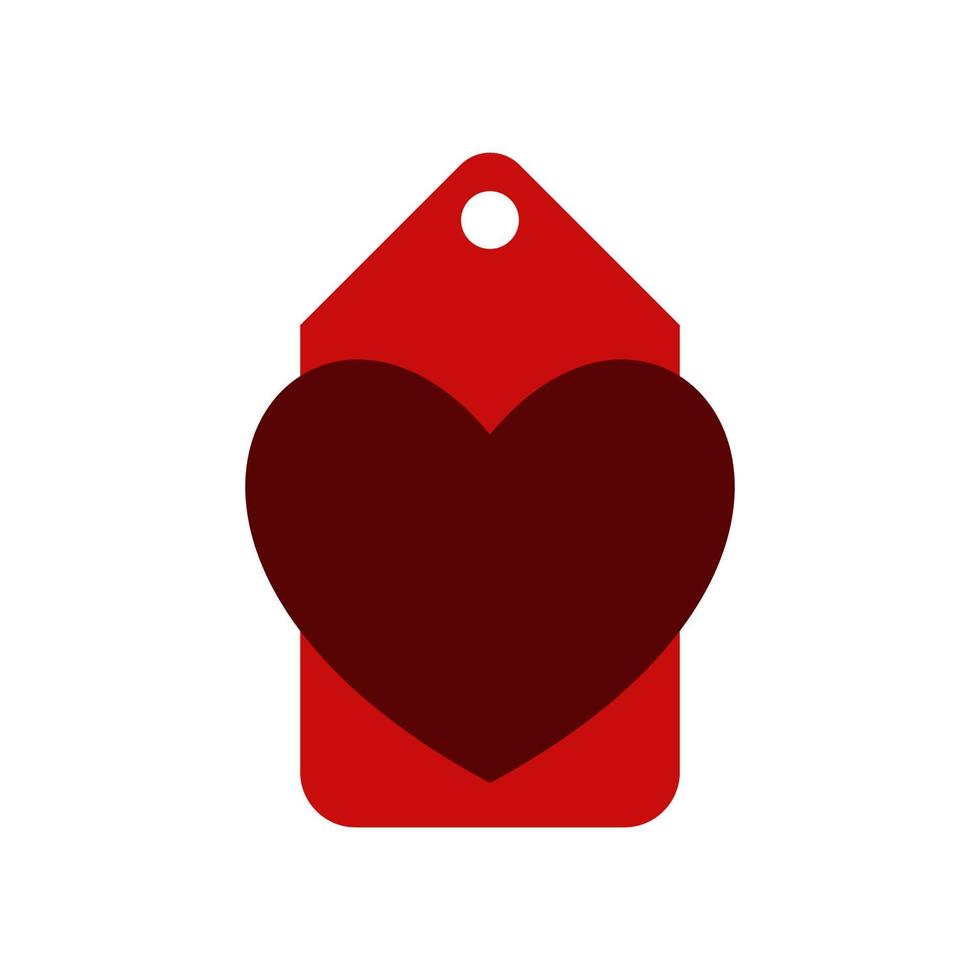 Illustration Vector Graphic of Love Price Tag Logo. Perfect to use for Technology Company