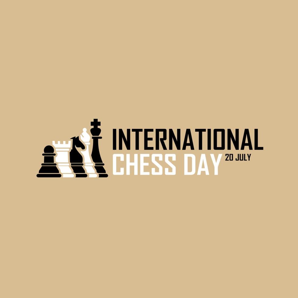 International Chess Day Logo Inspirations vector