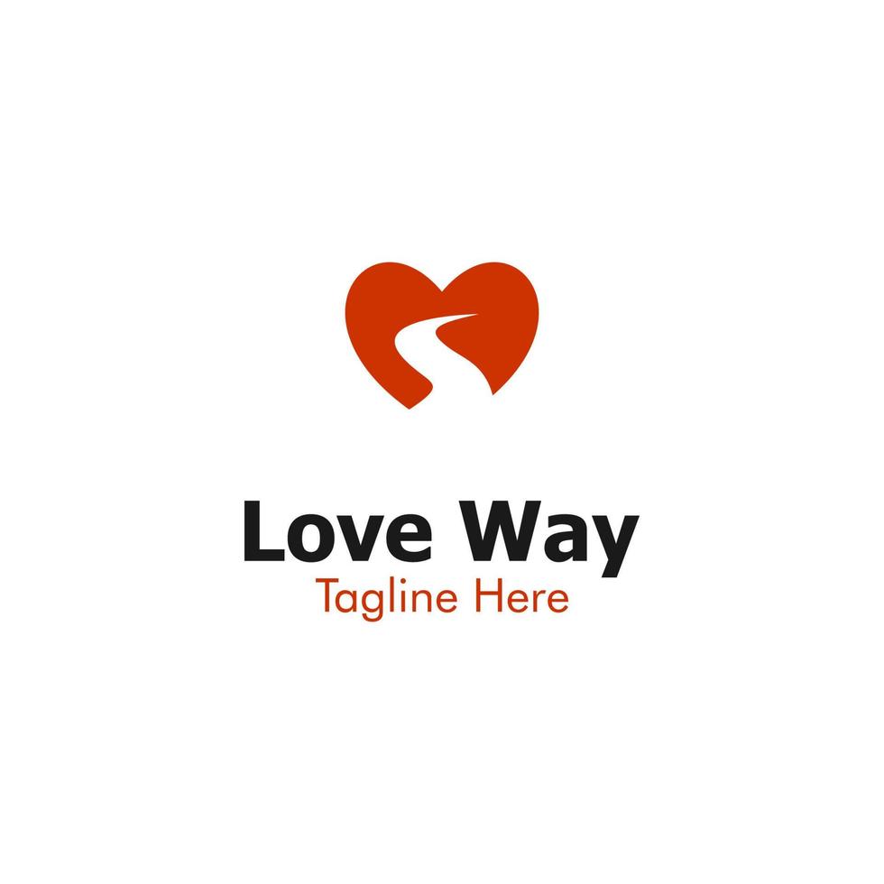 Illustration Vector Graphic of Love Way Logo. Perfect to use for Technology Company
