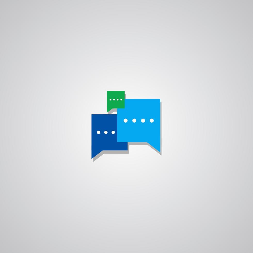 Illustration Vector Graphic of Rectangle Chat Logo. Perfect to use for Application Company